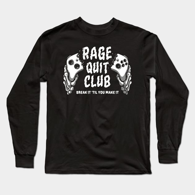 Rage Quit Club (Xbox) Long Sleeve T-Shirt by 8BitHobo